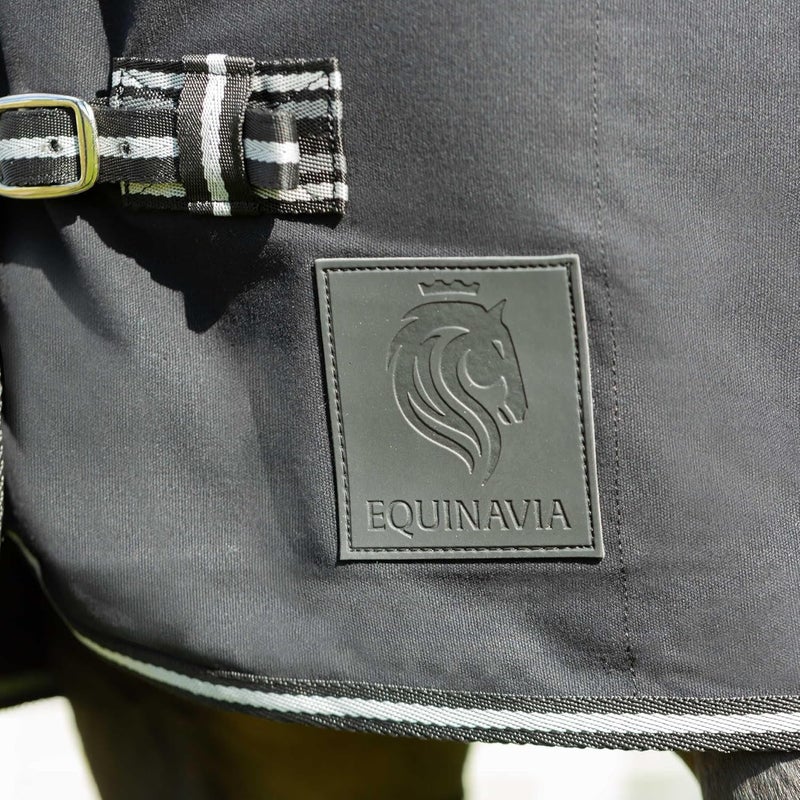 Equinavia Fryd 100% Cotton Stable Blanket for Horses | No Fill - Black - 80 in - Image 4